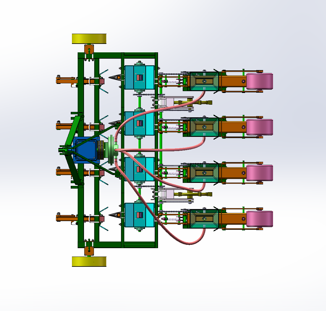气吸式玉米精密播种施肥机（SW+CAD+说明书）