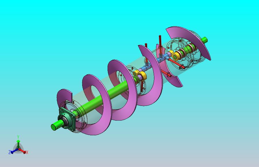 联合收割机割台绞龙设计（SW+CAD+说明书）