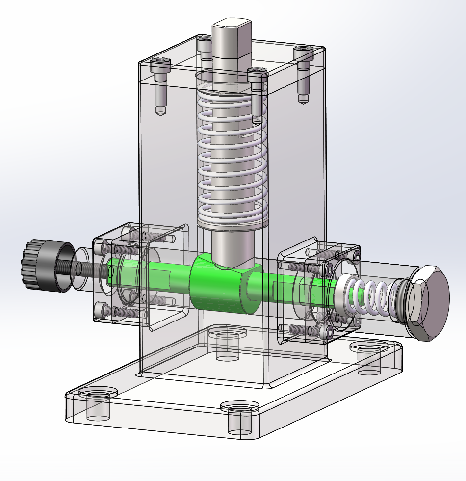螺旋微动装置设计（SW+CAD+说明书）