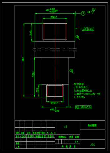 油缸设计（d=80,D1=106）（SW+CAD+说明书）
