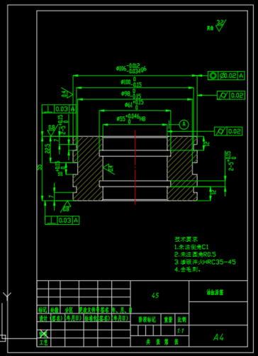 油缸设计（d=80,D1=106）（SW+CAD+说明书）
