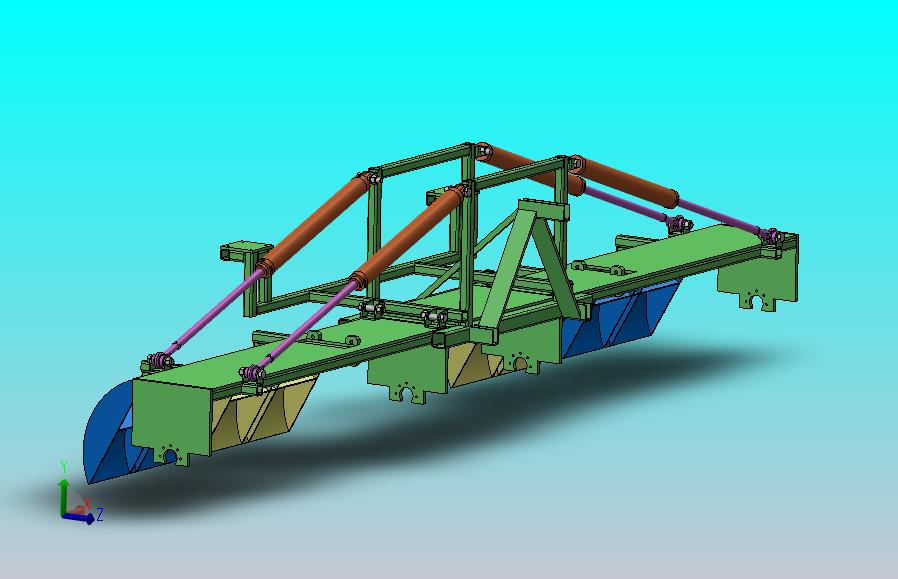 油菜折叠机架设计（SW+CAD+说明书）