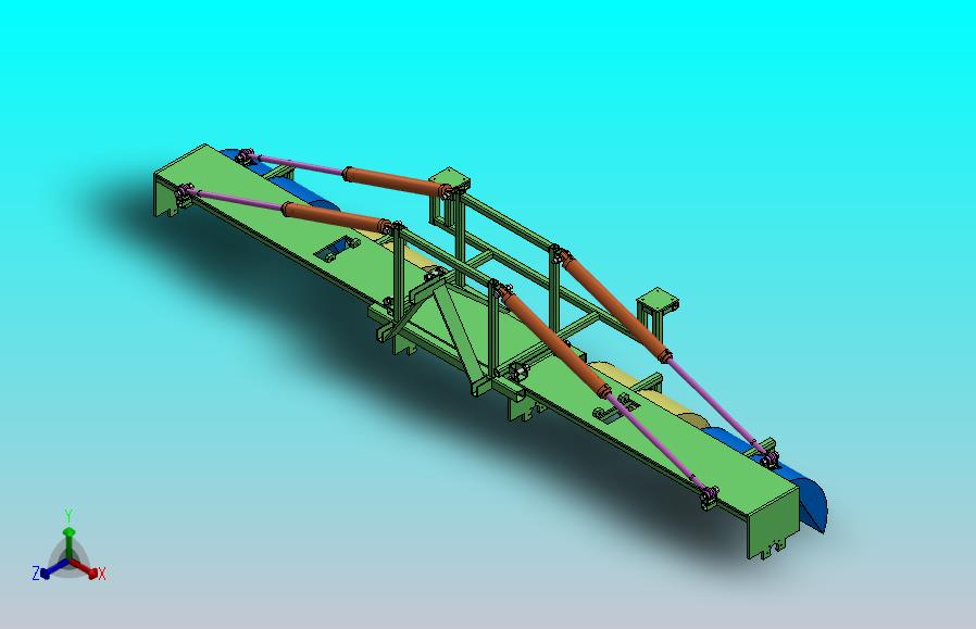 油菜折叠机架设计（SW+CAD+说明书）