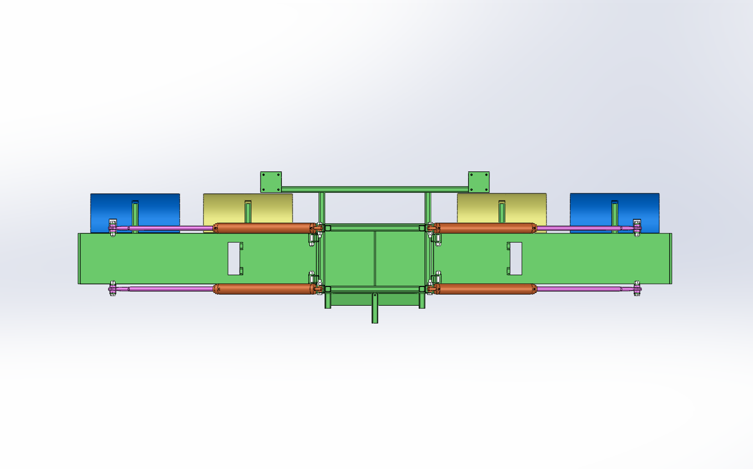 油菜折叠机架设计（SW+CAD+说明书）