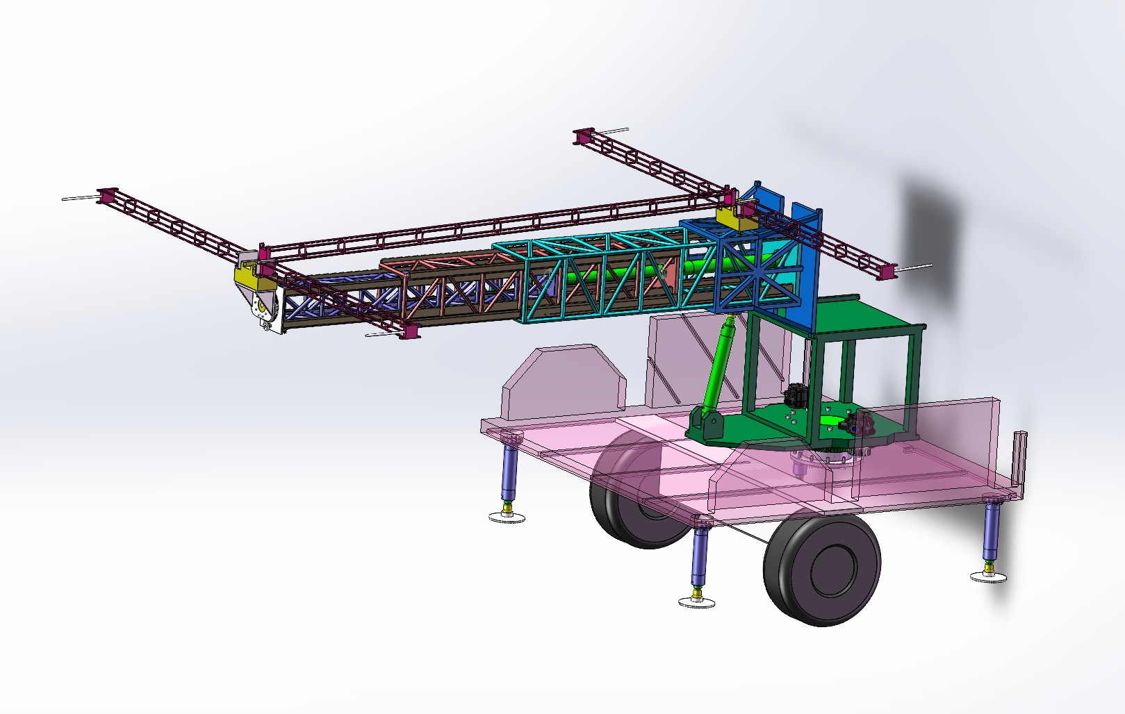 起重机桁架结构及其液压系统设计（SW+CAD+说明书）
