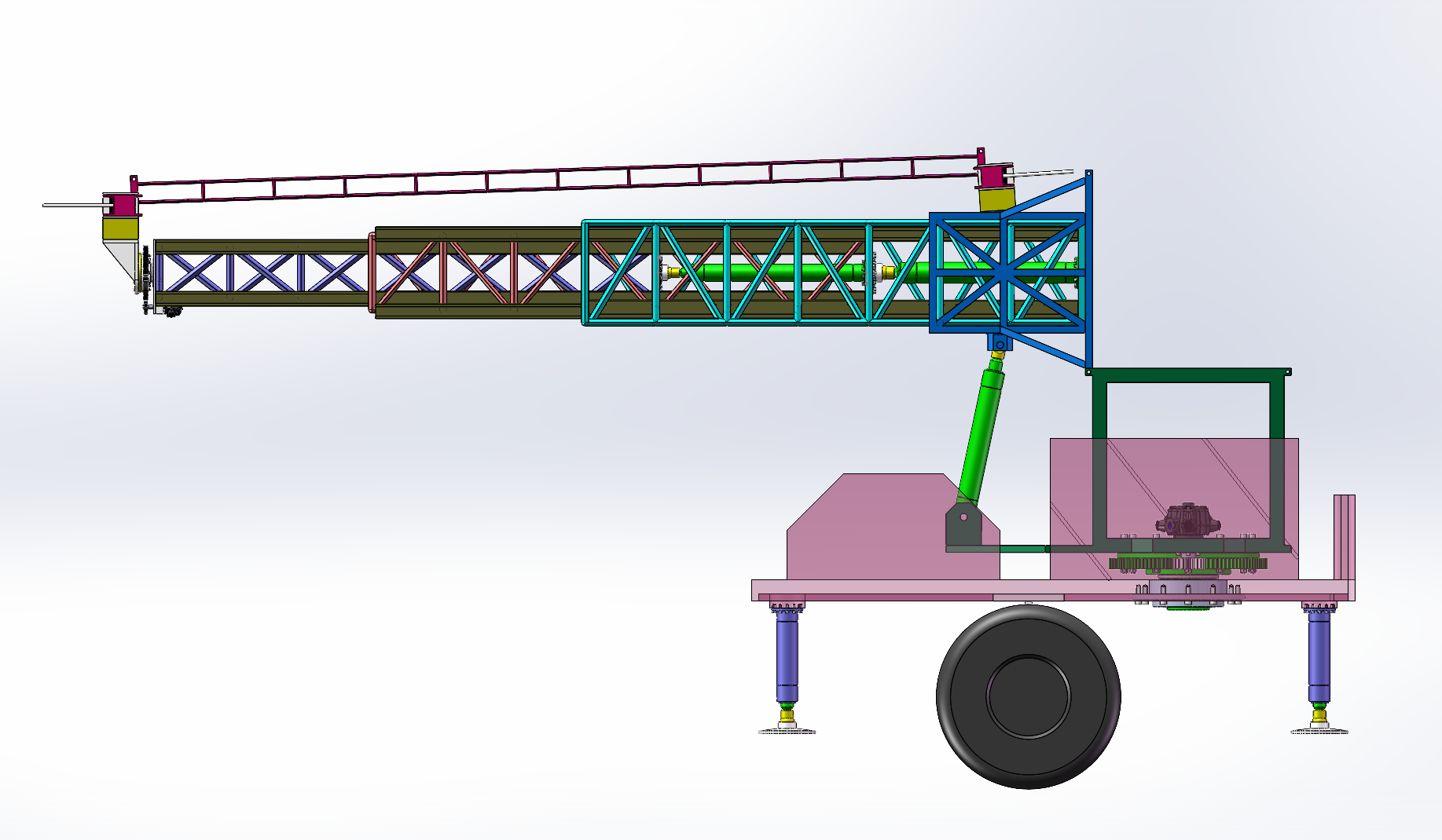 起重机桁架结构及其液压系统设计（SW+CAD+说明书）
