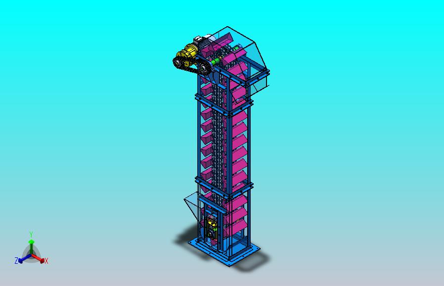 基于solidworks的煤炭提升机设计与建模（SW+CAD+说明书）