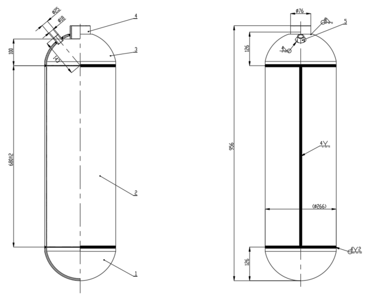 气瓶焊接工艺设计（10MPa）(SW+CAD+说明书)