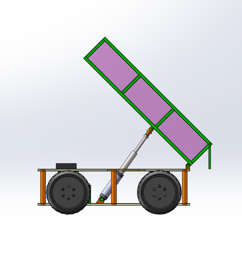 翻斗卸料机（液压驱动）（SW+CAD+说明书）