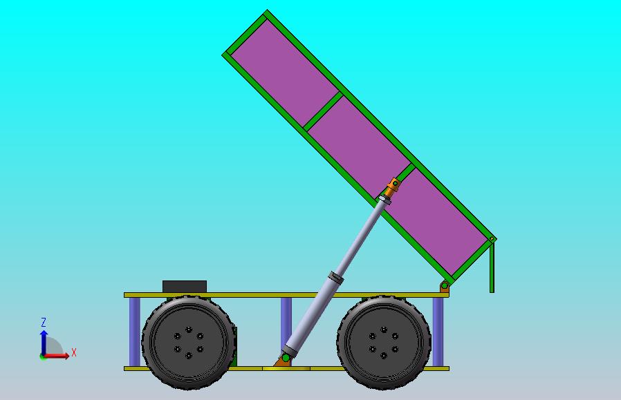 翻斗卸料机设计（气动）（SW+CAD+说明书）