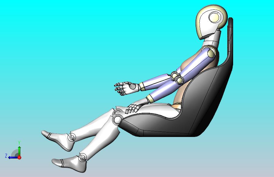 女性坐姿人Ti模型3D图