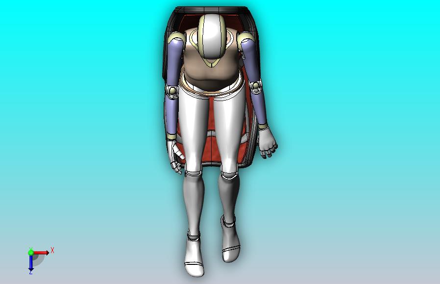女性坐姿人Ti模型3D图