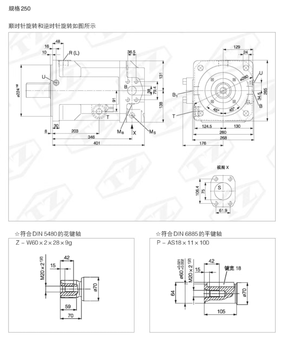 XB01F0-250  轴向柱塞定量泵（CAD+说明书）