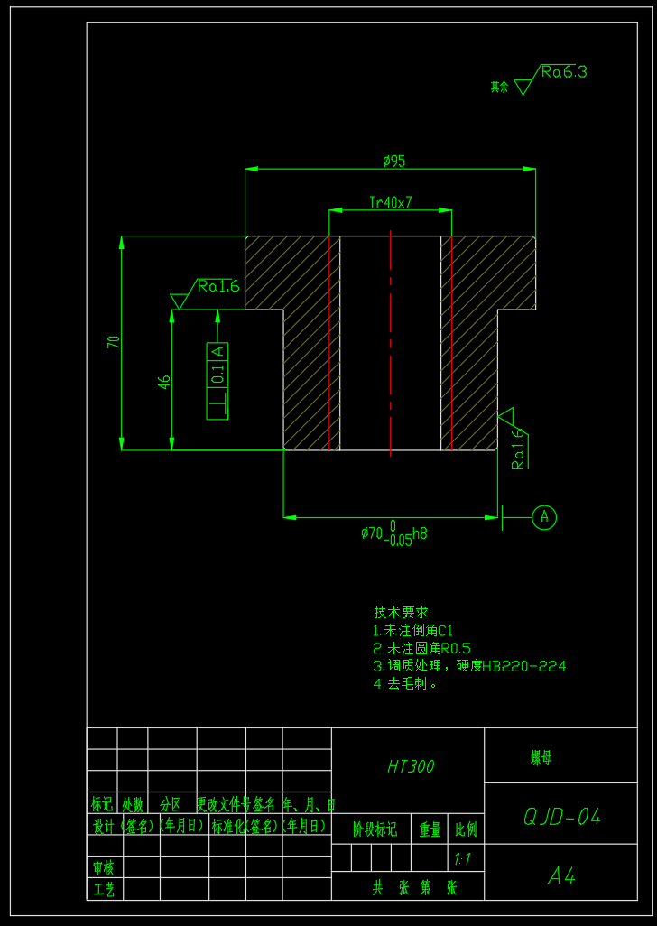 螺旋千斤顶（F=46KN,L=210mm）（SW+CAD+说明书）