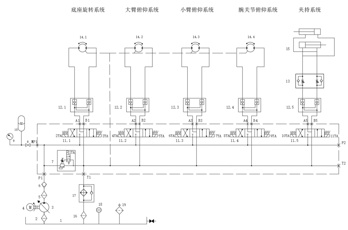 液压机器人结构及液压系统设计（SW+CAD+说明书）