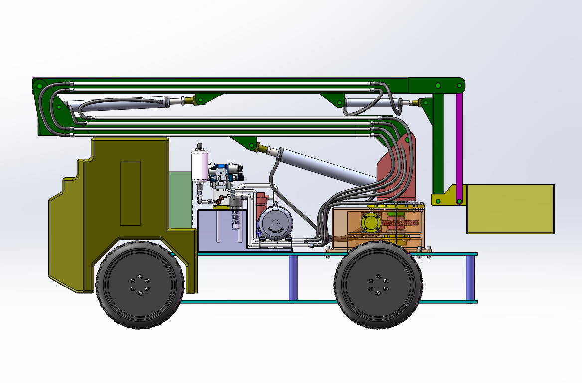 高空作业车结构及液压系统设计（SW+CAD+说明书）