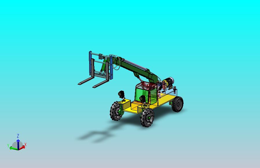 叉装机结构及其液压系统设计（SW+CAD+说明书）