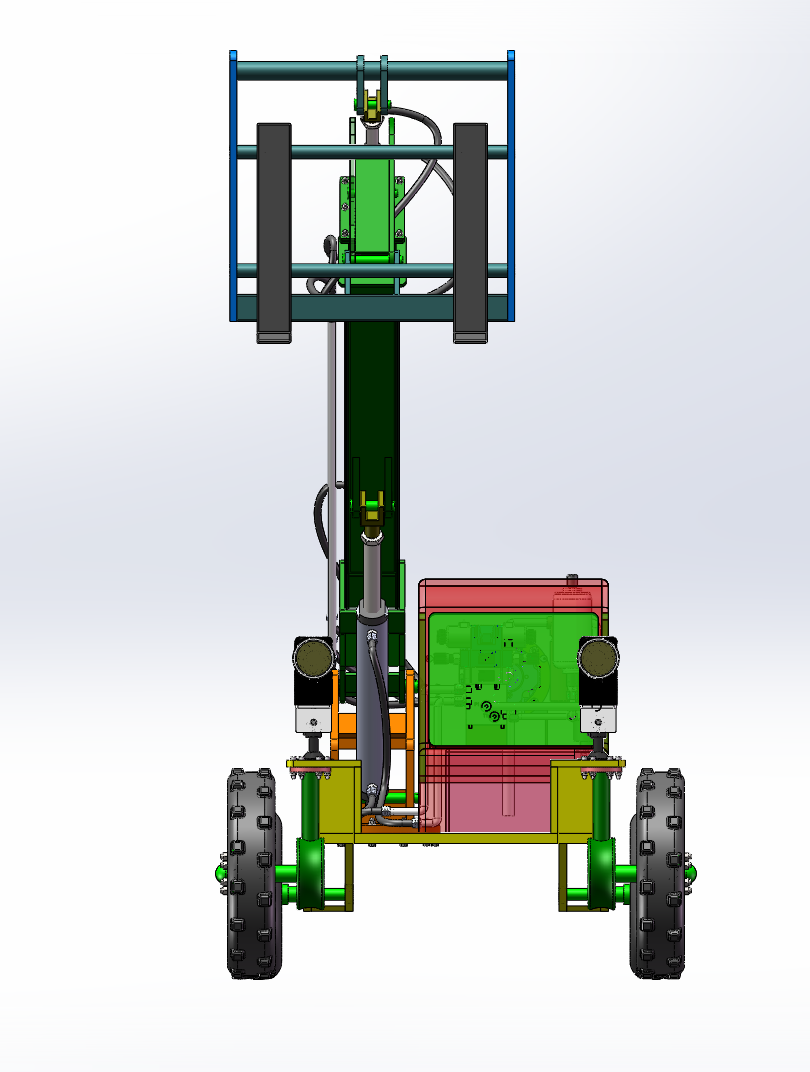 叉装机结构及其液压系统设计（SW+CAD+说明书）