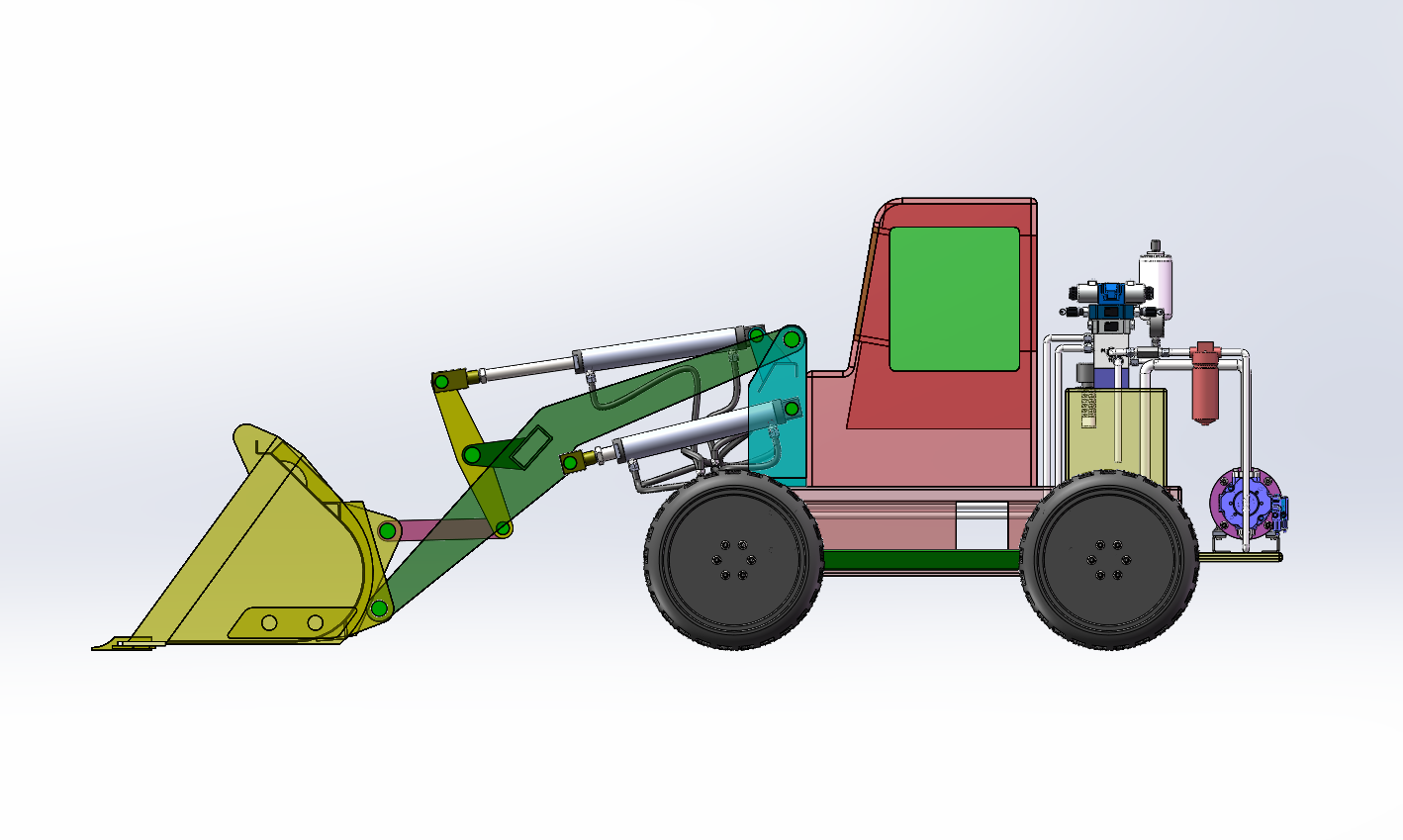 装载机结构及其液压系统设计（SW+CAD+说明书）