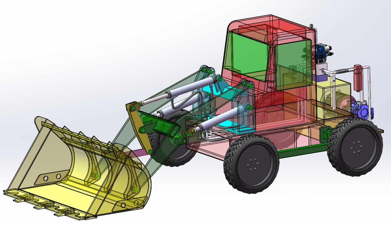 装载机结构及其液压系统设计（SW+CAD+说明书）