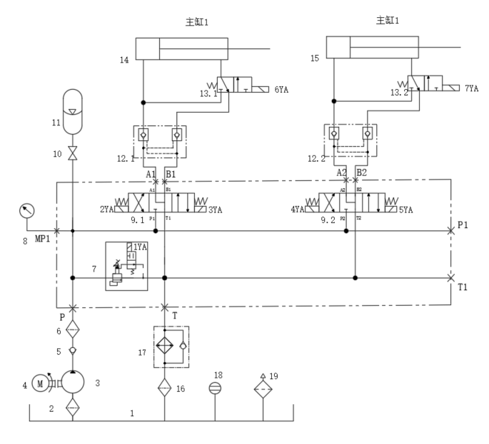 1650钢板精轧机压下装置液压系统设计（CAD+说明书）