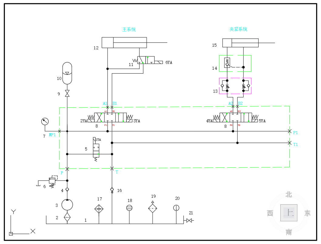 三通阀差动式调速回路组液压系统设计（SW+CAD+说明书）