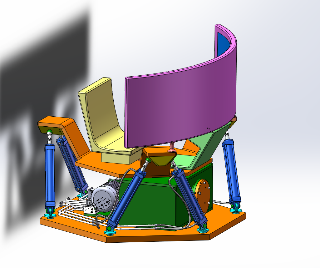 YX-MNQ-00 六自由度游戏模拟器（SW+CAD+说明书）