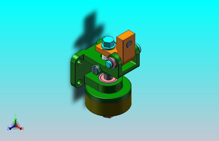 螺旋压紧机构（SW+CAD）