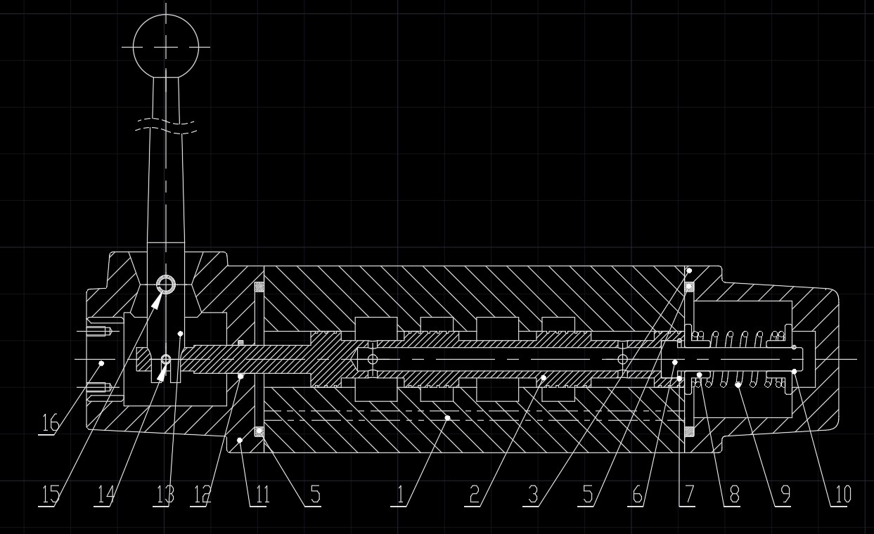 三位四通手动换向阀（SW+CAD+说明书）