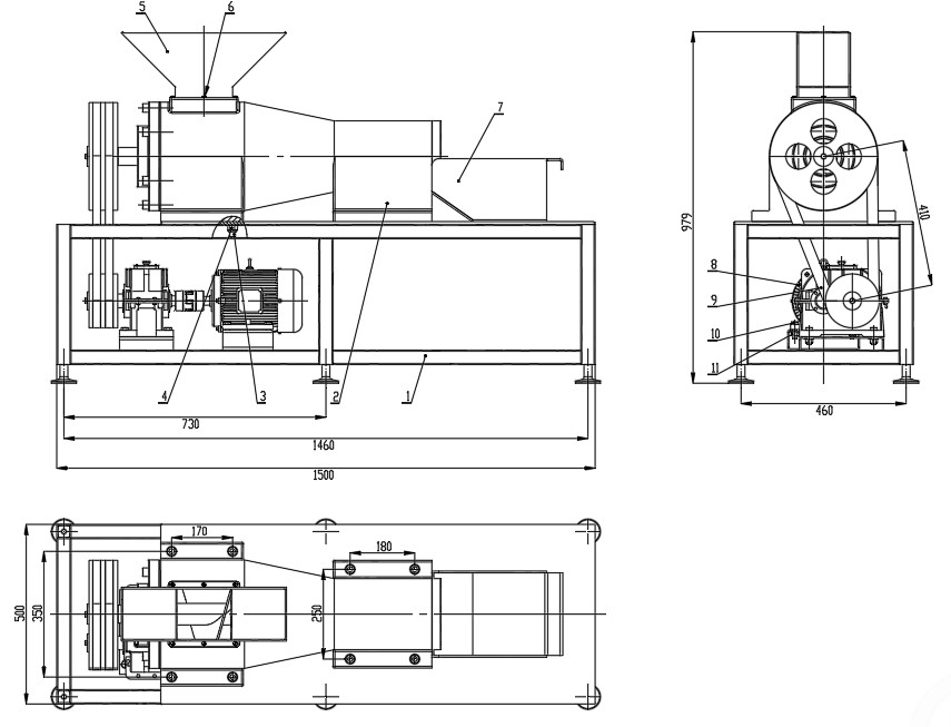 土豆糍粑挤压机（SW+CAD+说明书）