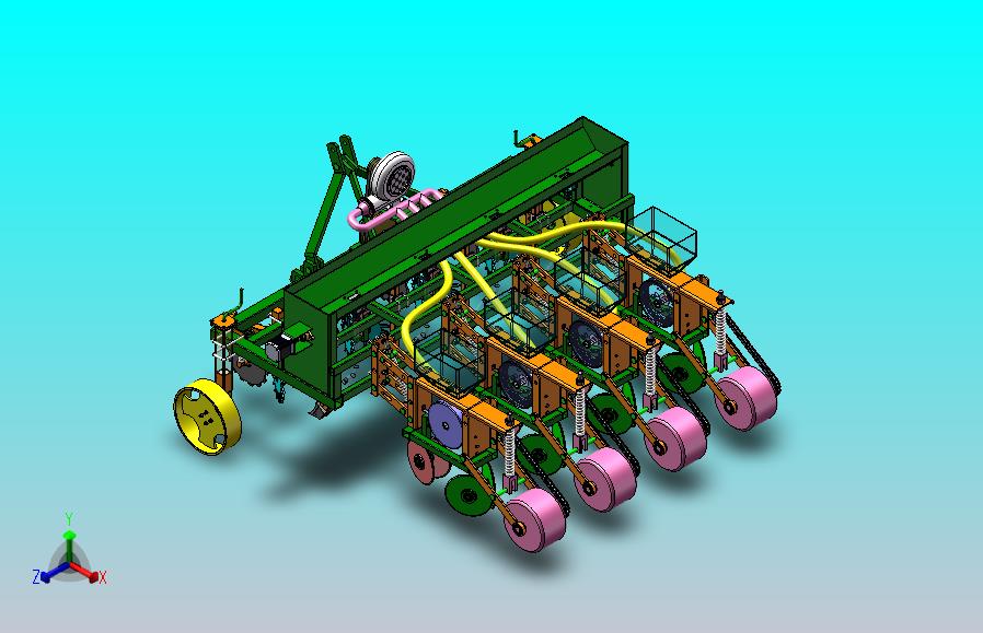 气压式玉米播种机（SW+CAD+原理说明）
