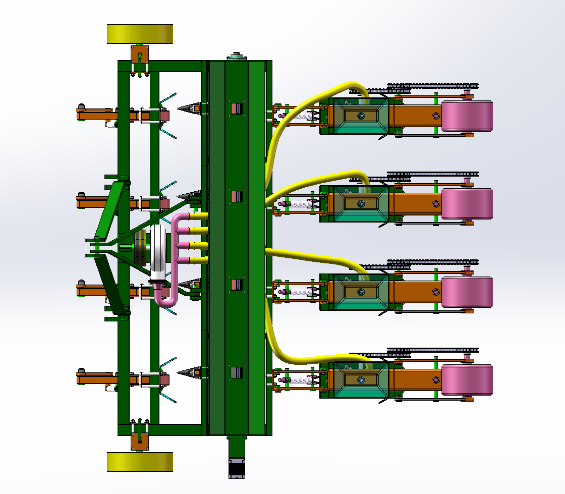 气压式玉米播种机（SW+CAD+原理说明）