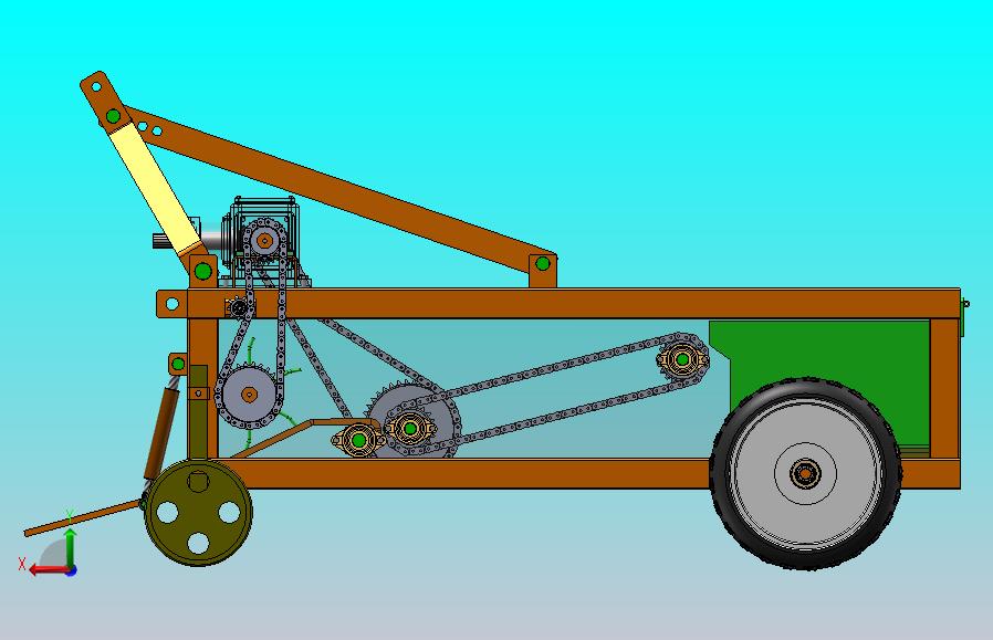 玉米根茬收获机（SW+CAD+说明书）