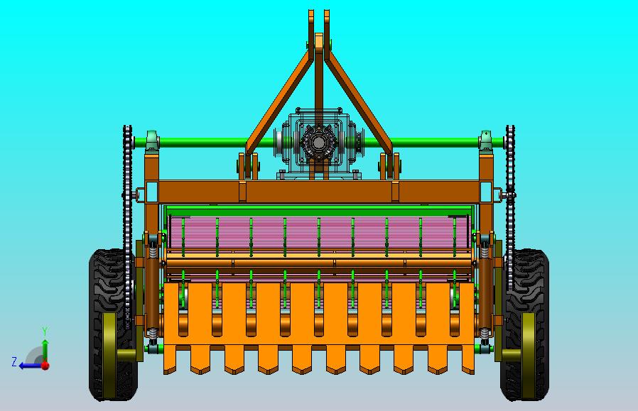 玉米根茬收获机（SW+CAD+说明书）