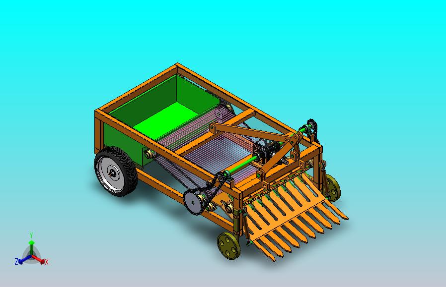 玉米根茬收获机（SW+CAD+说明书）
