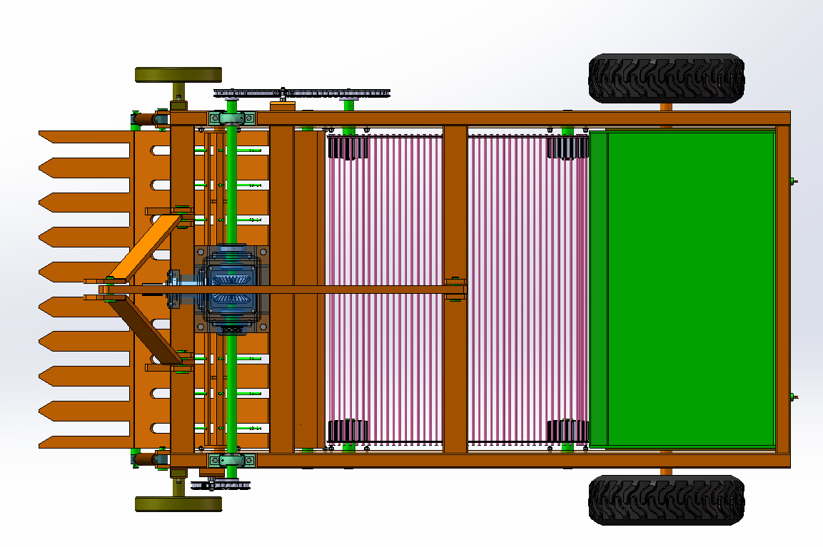 玉米根茬收获机（SW+CAD+说明书）