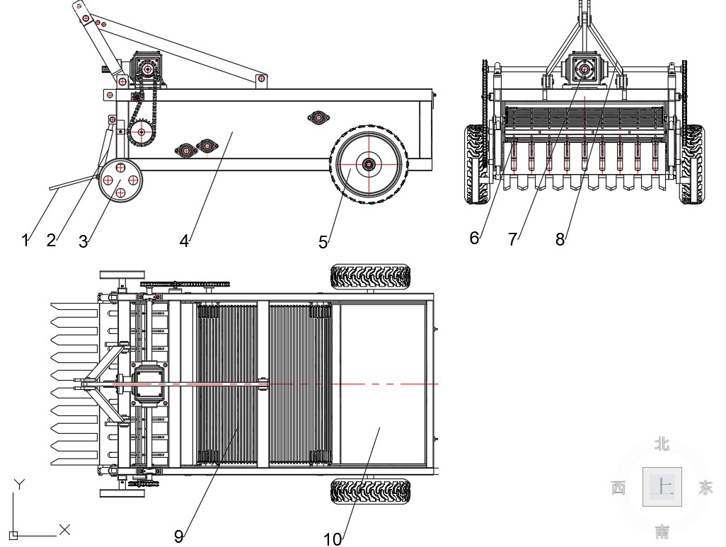 玉米根茬收获机（SW+CAD+说明书）