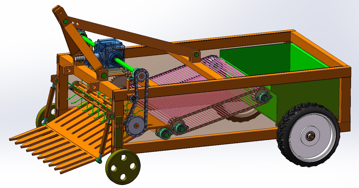 玉米根茬收获机（SW+CAD+说明书）