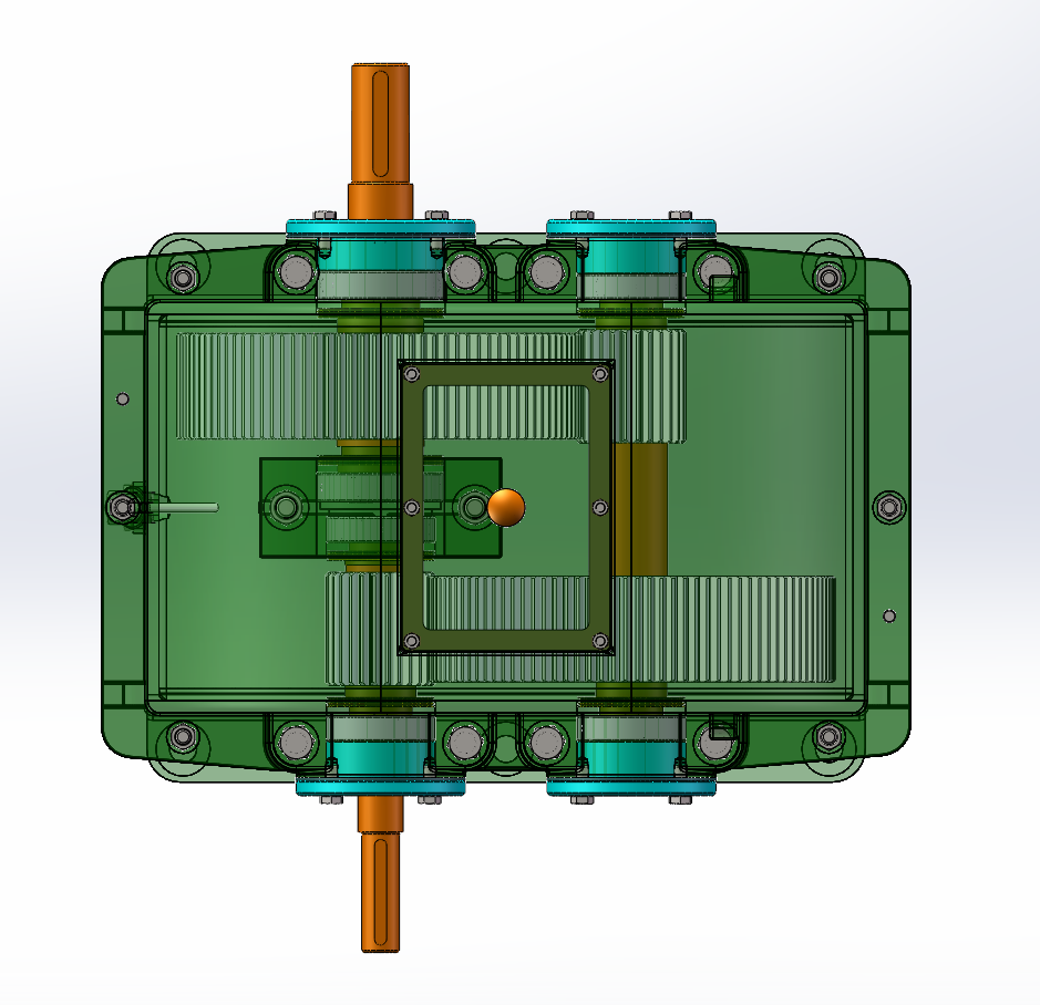 二级同轴减速器设计（SW+CAD）