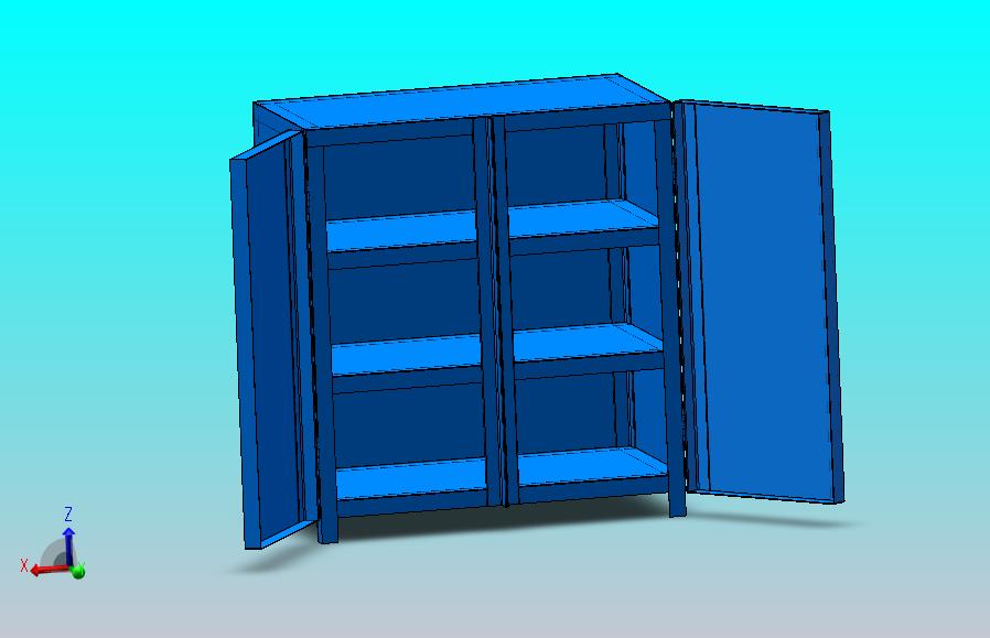 工具柜设计（SW+CAD）