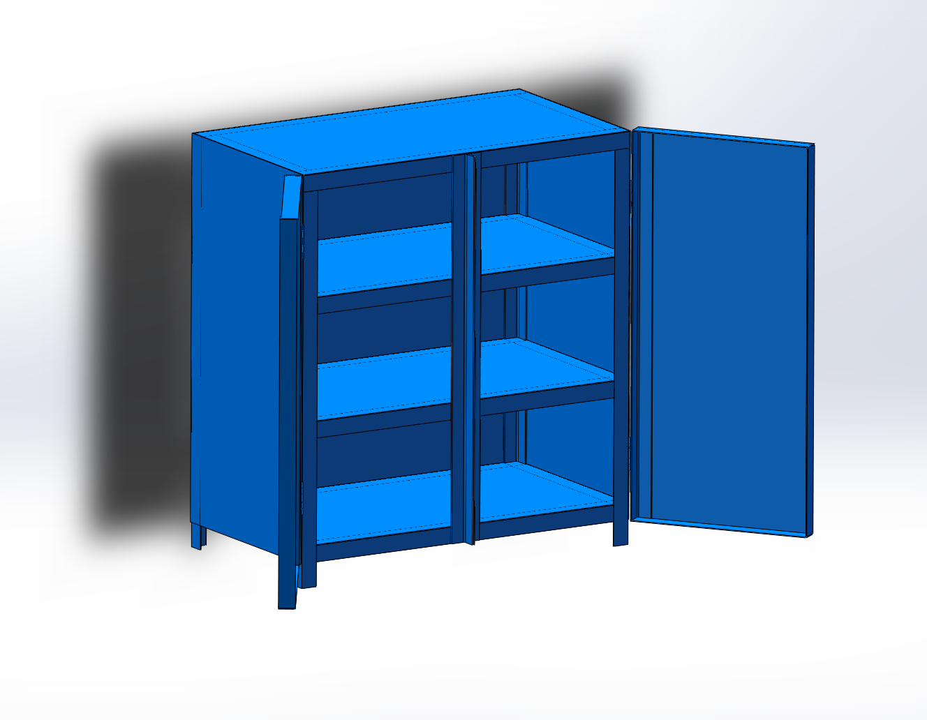 工具柜设计（SW+CAD）
