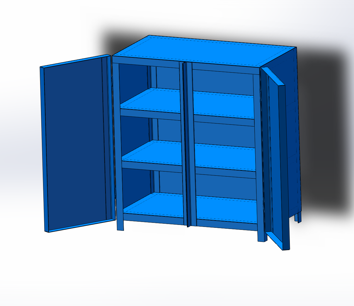 工具柜设计（SW+CAD）