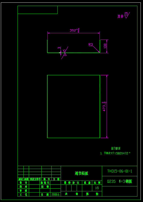 TH315双通道斗式提升机CAD