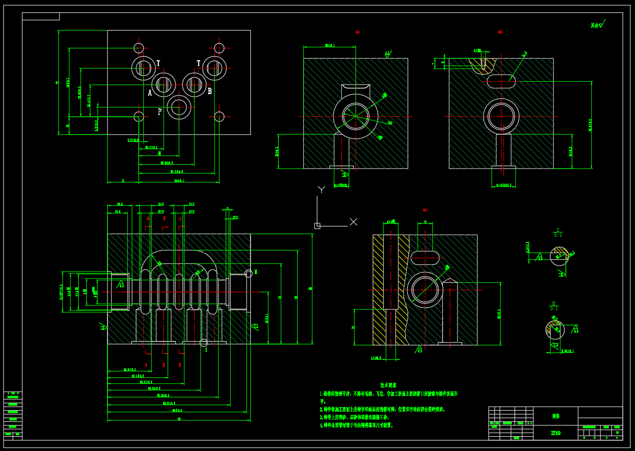 Y机能10通径三位四通电磁换向阀设计（CAD+说明书）