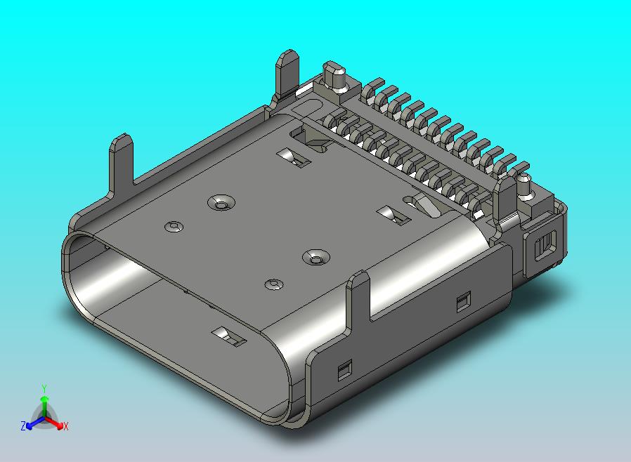 USB Type-C 24针 SMT 类型 外壳 DIP 类型