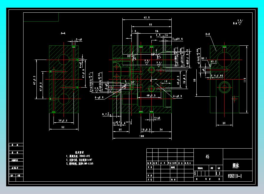 FDSB10 双向液压锁CAD