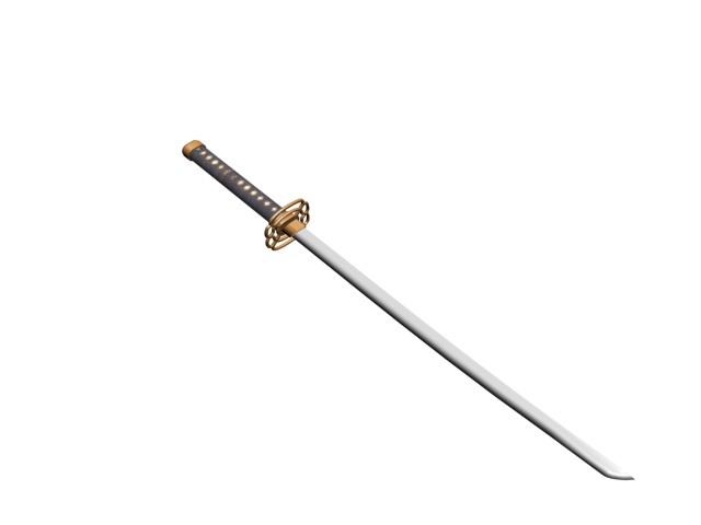 武士刀3d模型 