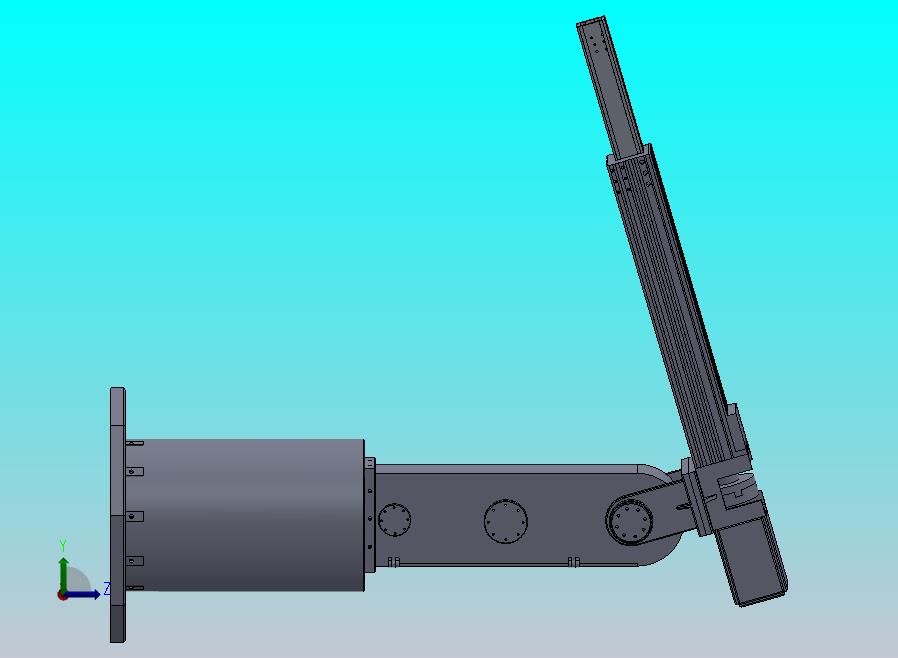 三自由度球坐标机械手设计CAD图纸说明书SolidWorks三维模型 