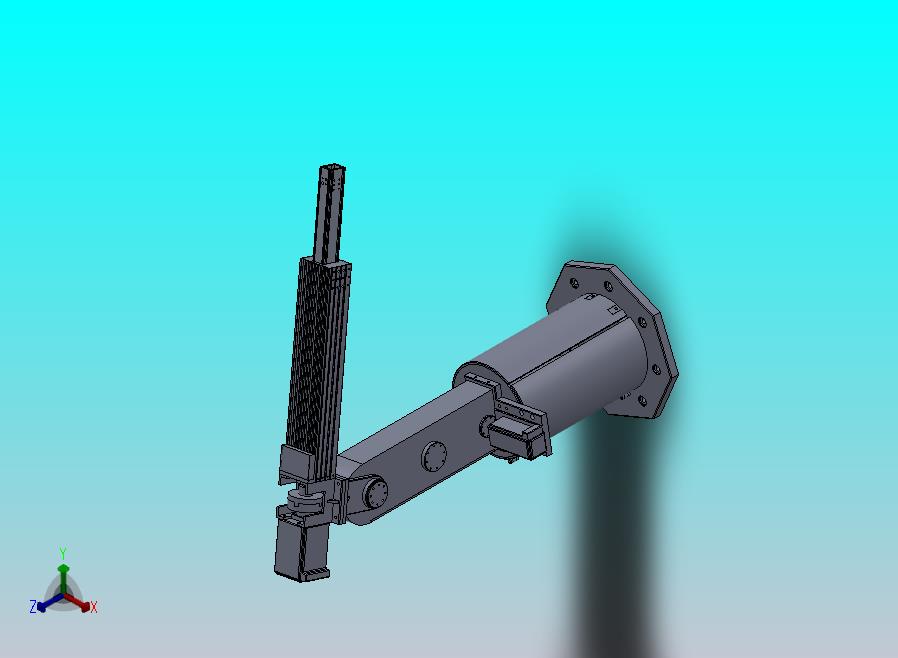 三自由度球坐标机械手设计CAD图纸说明书SolidWorks三维模型 