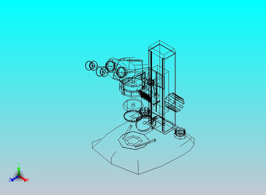 光学显微镜3d模型 